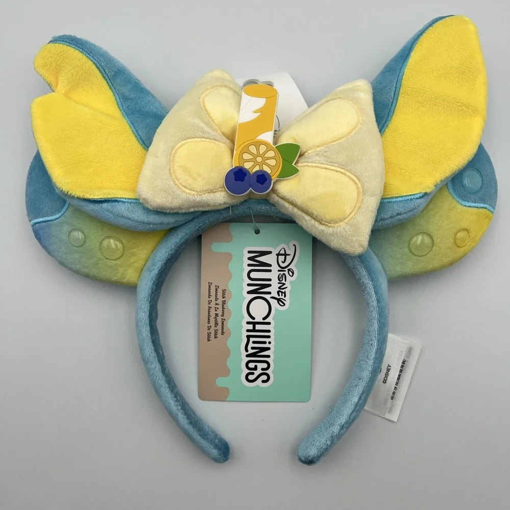 Disney Parks Stitch Blueberry Lemonade Munchlings Ears‎ Headband Picnic - NEW